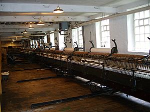 Mule spinning machine at Quarry Bank Mill