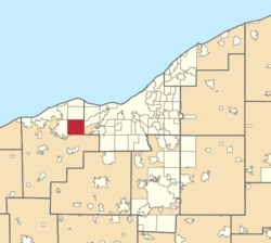 Location of North Ridgeville in Greater Cleveland