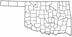 Location of Avard, Oklahoma