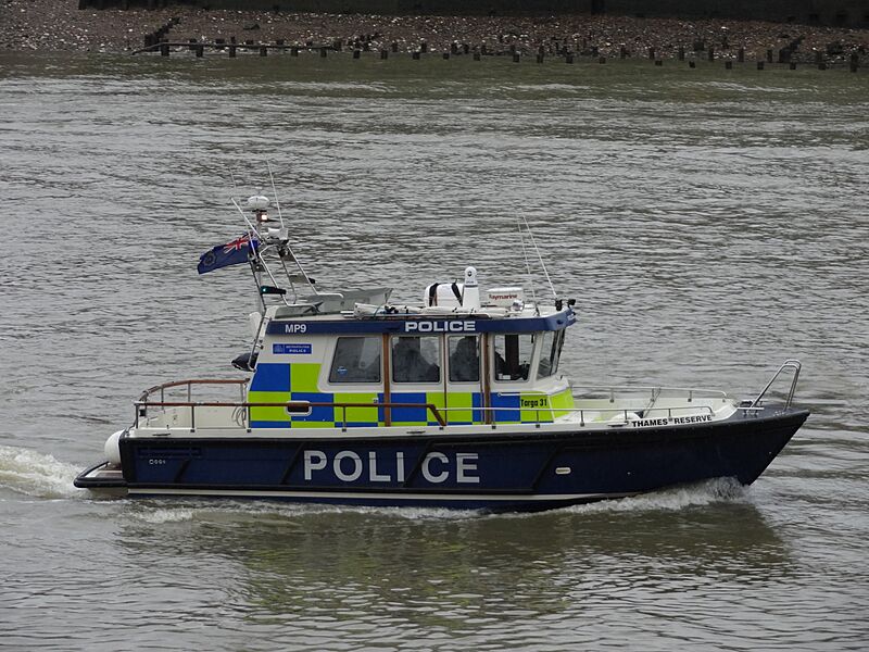 POLICE BOAT RIVER THAMES