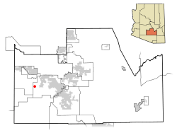 Location in Pinal County and the state of Arizona