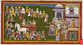 Rama leaving for fourteen years of exile from Ayodhya