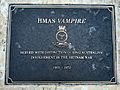 Rockingham Naval Memorial Park, Commemorative plaque for HMAS Vampire (D11), March 2020