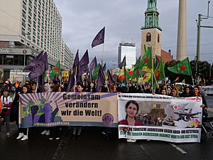 Rojava solidarity demonstration Berlin 2019-11-02 30