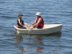 Rowboat with oars