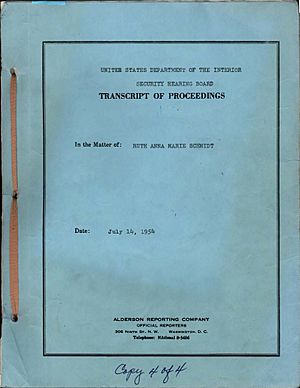 Schmidt 1954 transcript cover page