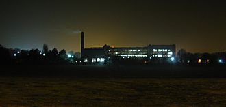 Somerdale Factory, Keynsham, at night