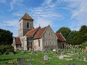 Southeast View of the Church of Saint Mary the Blessed Virgin Church, Addington (03)