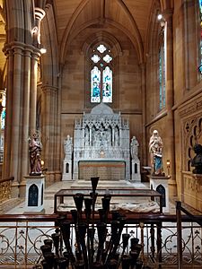 Southeastern side altar at St Mary's Cathedral, Sydney