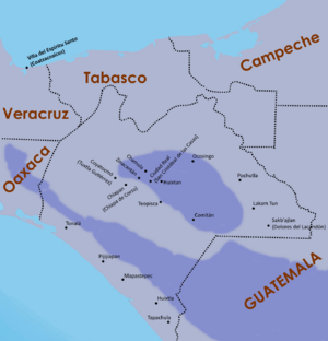 Spanish Conquest of Chiapas map