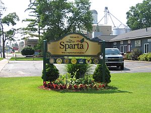 Sparta mi welcome sign new