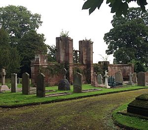 St Mary's Church Eccleston, Old Churchyard - old parish church and Grosvenor family graves