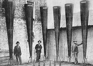 StateLibQld 2 65859 Battery of Stiger Vortex rain-making guns at Charleville, 1902
