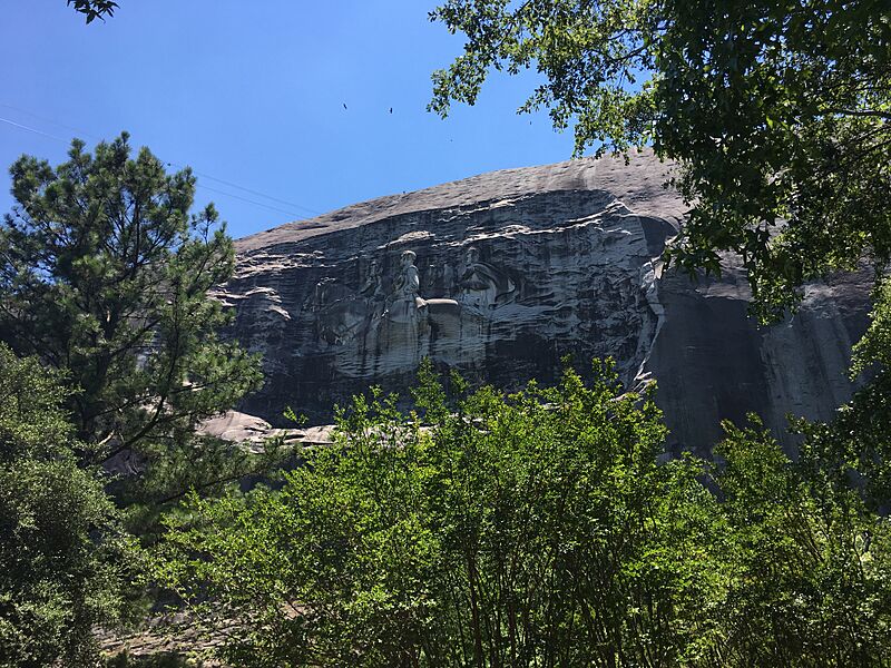 Stone Mountain View through trees
