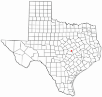 Location of Holland, Texas