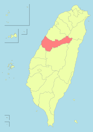 Taiwan ROC political division map Taichung City (2010)