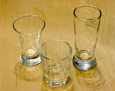 Three shotglasses