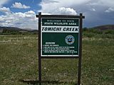Tomichi Creek State Wildlife Area sign