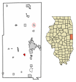 Location of Catlin in Vermilion County, Illinois.
