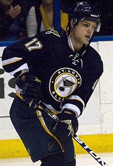 Vladimír Sobotka playing with the St. Louis Blues during Feb. 21, 2011 game against the Chicago Blackhawks at the Scottrade Center in St. Louis.jpg