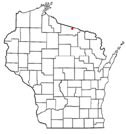 Location of Land o' Lakes, Wisconsin