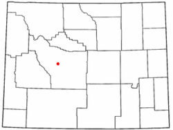 Location of Ethete, Wyoming