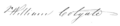 William Colgate signature