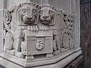 Williamsburgh Savings Bank corner lion