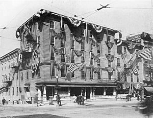 1919 - American Hotel Decorated after Armistice