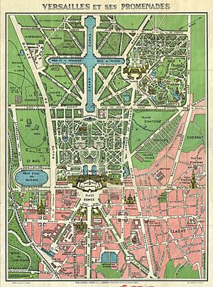 1920s Leconte Map of Paris w-Monuments and Map of Versailles - Geographicus - ParisVersailles-leconte-1920s - 2