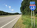2017-07-30 17 59 35 View east along Interstate 68 just east of Exit 23 (West Virginia State Route 26, Bruceton Mills) in Preston County, West Virginia