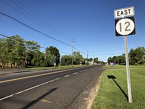 2018-06-14 18 31 42 View east along New Jersey State Route 12 (Frenchtown-Flemington Road) east west of Hunterdon County Route 519 (Kingwood Road) in Kingwood Township, Hunterdon County, New Jersey