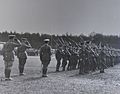 38th Battalion (Ottawa), CEF parade on field in Bermuda 1915