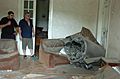 A Russian missile lies largely intact in a home in Gori