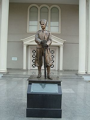 A statue of Subedar Khudadad Khan, Pakistan Army Museum