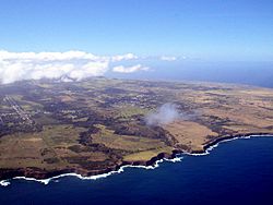 Aerial view of Hawi and the surrounding North Kohala region