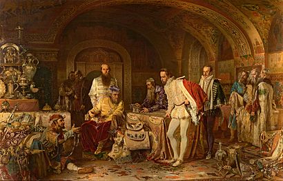 Alexander Litovchenko - Ivan the Terrible Showing Treasures to the English Ambassador Jerome Horsey