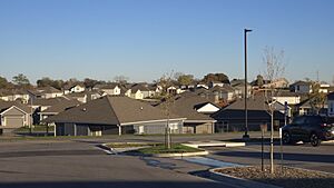 Basehor neighborhood as seen from City Hall (2024)