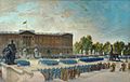 Battle of Britain Anniversary, 1943 - RAF Parade at Buckingham Palace Art.IWMARTLD3911
