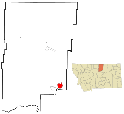 Location of Lodge Pole, Montana