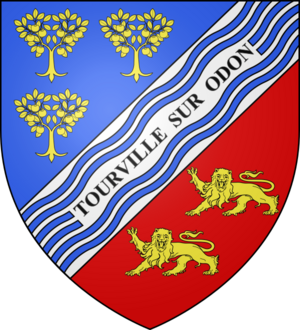Blason ville fr Tourville-sur-Odon (Calvados)