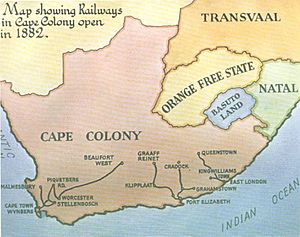 Cape Government Railways map - 1882 - Cape Archives