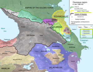 Caucasus 1380 map en