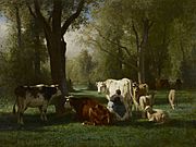 Constant Troyon - Landscape with Cattle and Sheep - 49.6 - Minneapolis Institute of Arts