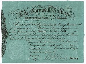 Cornwall Railway Company 1846