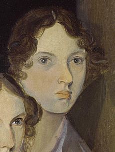 Emily Brontë by Patrick Branwell Brontë restored