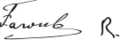 Farouk I signature