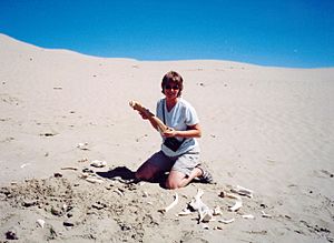 Glenda Goertzen in the Great Sandhills of Saskatchewan, Canada