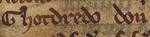Guðrøðr Rǫgnvaldsson (British Library Cotton MS Julius A VII, folio 44v)