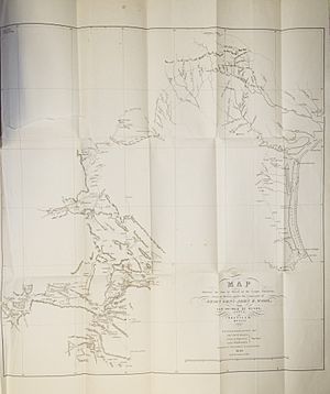 Hughes, Sitgreaves, & Franklin Map Showing the Line of March of the Centre Division 1846-1850 UTA